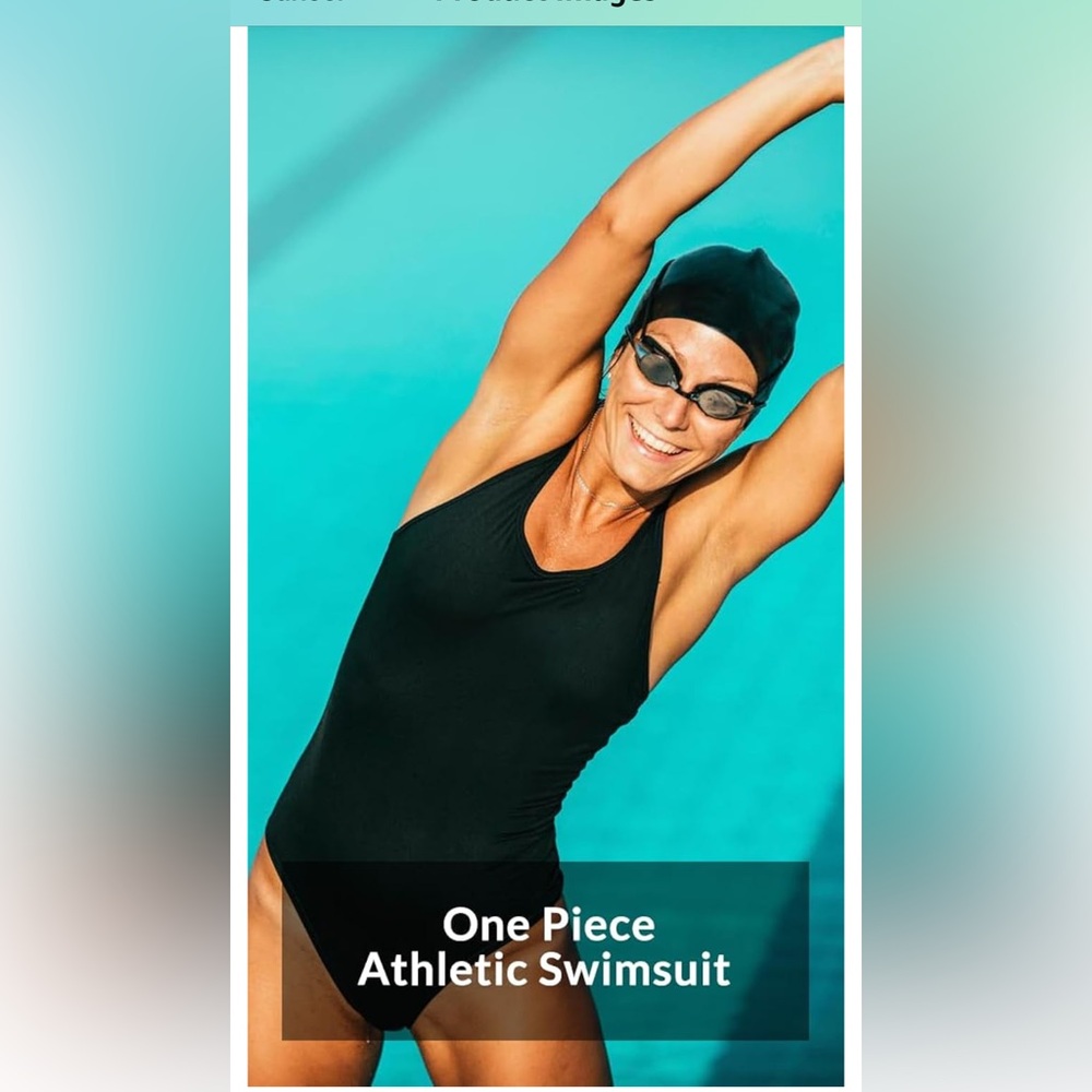 BALEAF Women's Racerback Athletic One Piece Modest 38L NWT chlorine resistant